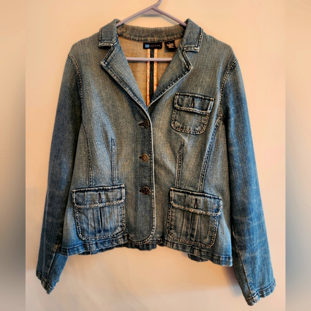 RELATIVITY Women's Denim Jacket SIZE L
